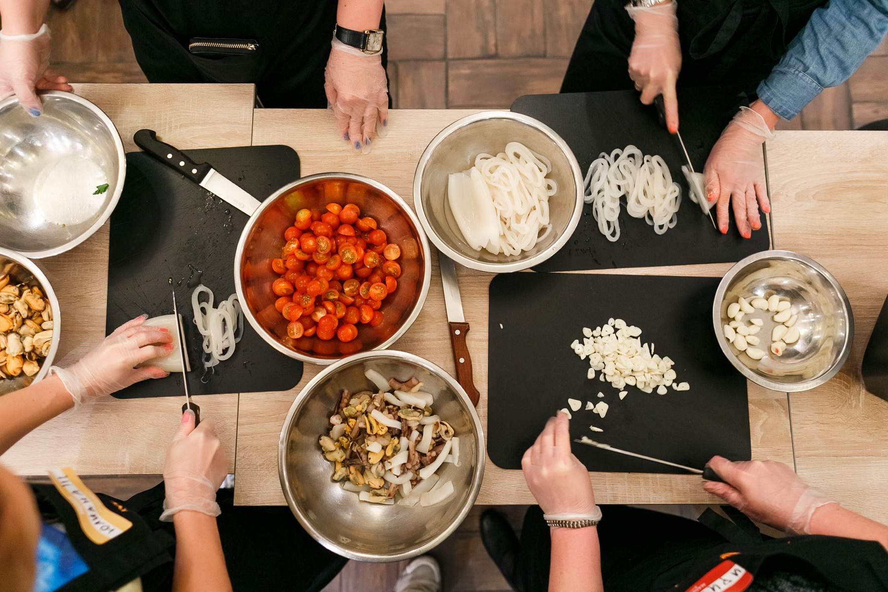 Team cooking class in Seville